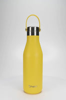 Ohelo insulated reusable water bottle in yellow with handy handles Video