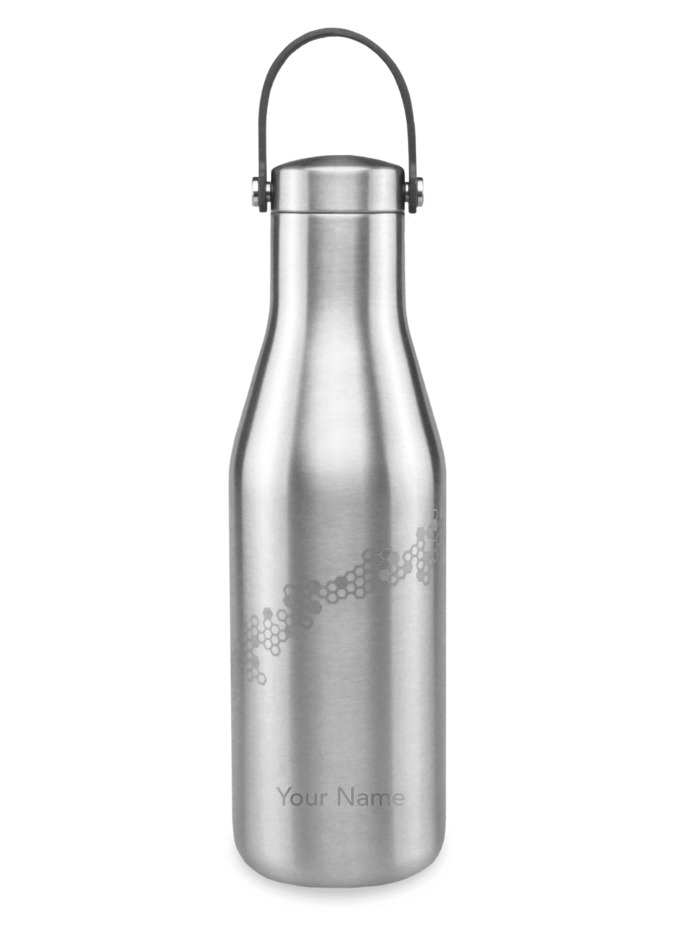 Ohelo Personalised Water Bottle in Steel with Bee Pattern
