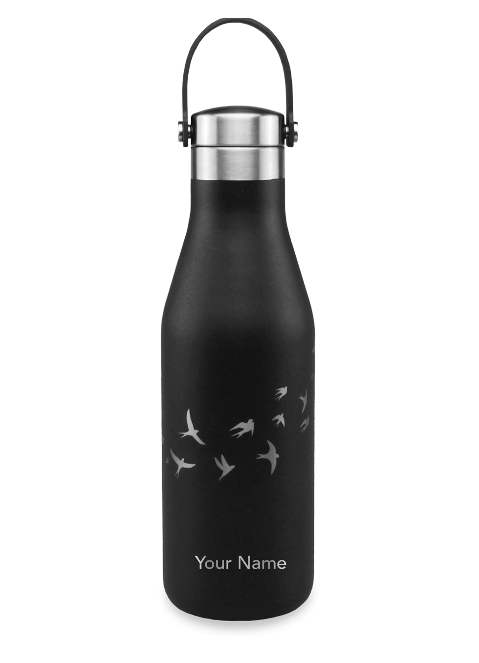 Ohelo Personalised Water Bottle in Black 