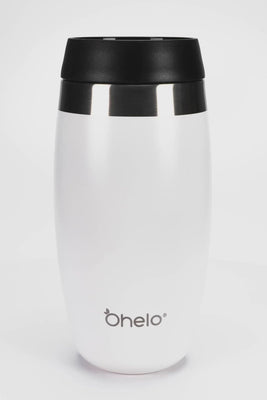 Rotational video of Ohelo leakproof reusable coffee cup in white